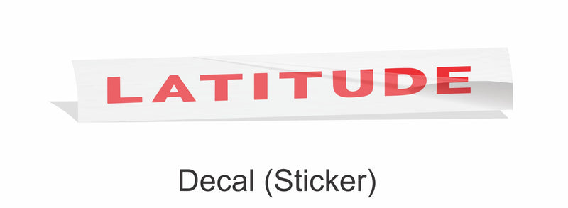 LATITUDE Emblem Overlay Decal -Jeep Cherokee 14-21