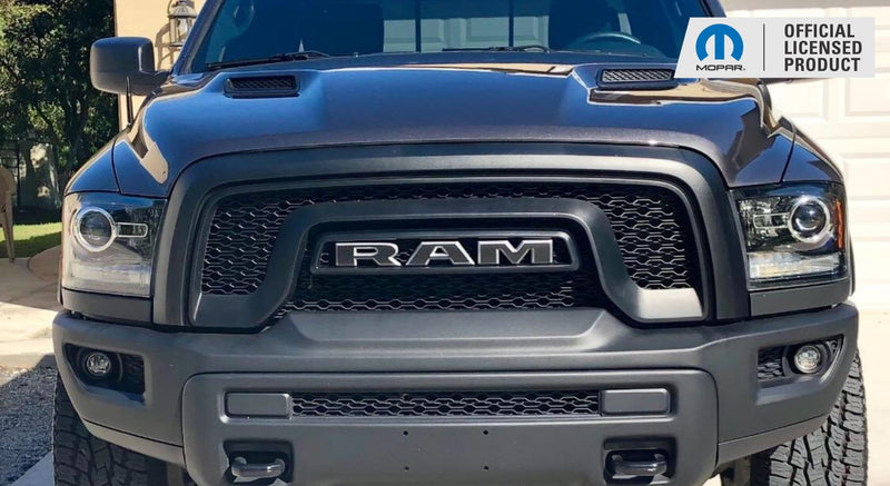 RAM Grille Emblem Overlay Decal   - 2019-2024 Ram 1500 Classic Warlock