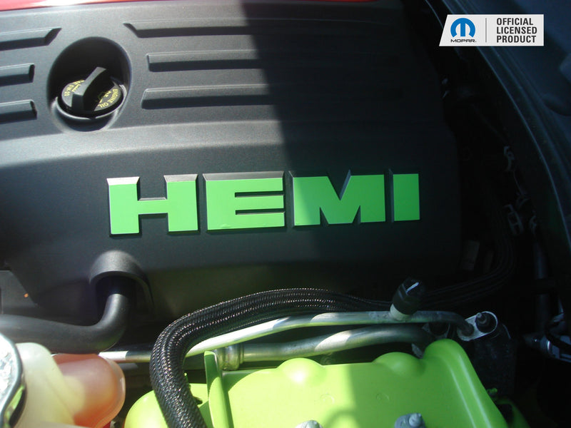 HEMI Lettering Engine Cover Decals - 05-08 Magnum 5.7L