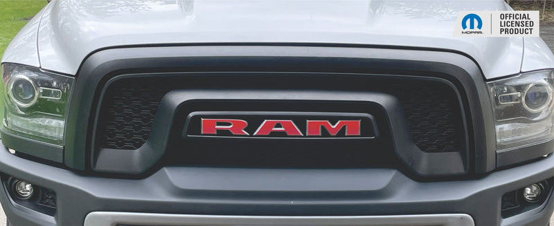 RAM Grille Emblem Overlay Decal   - 2019-2024 Ram 1500 Classic Warlock