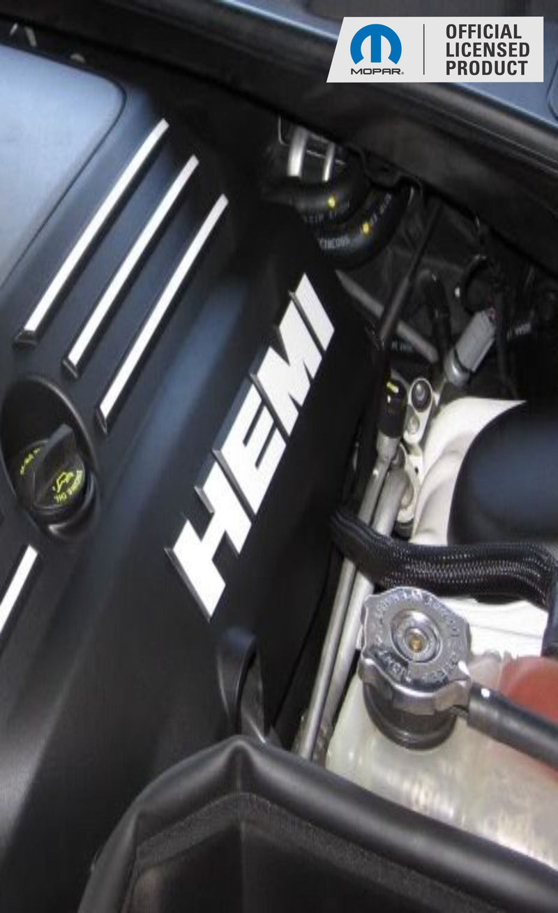 HEMI Lettering Engine Cover Decals - 05-23 300C 5.7L