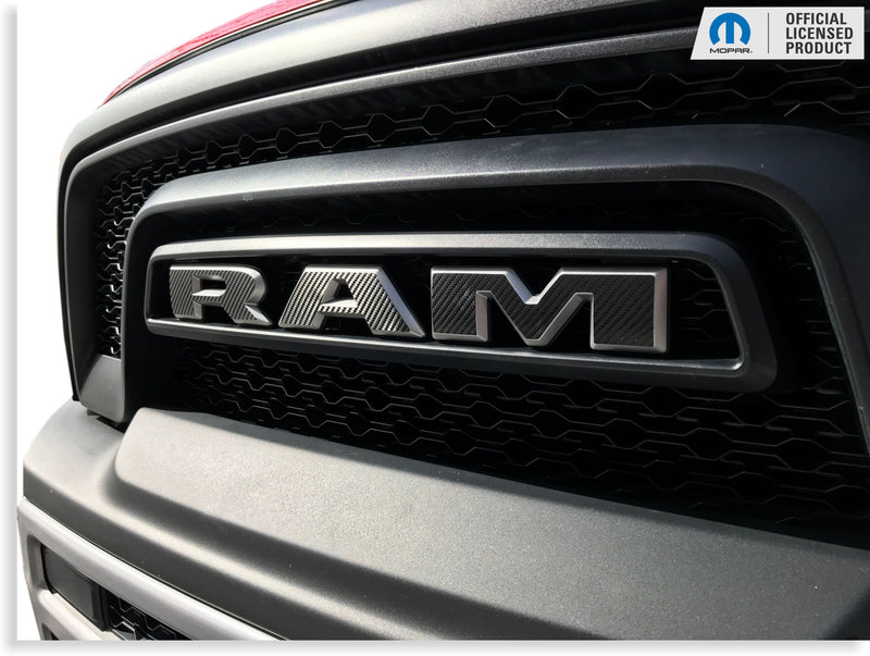 RAM Grille Emblem Overlay Decal   - 2019-2024 Ram 1500 Classic Warlock