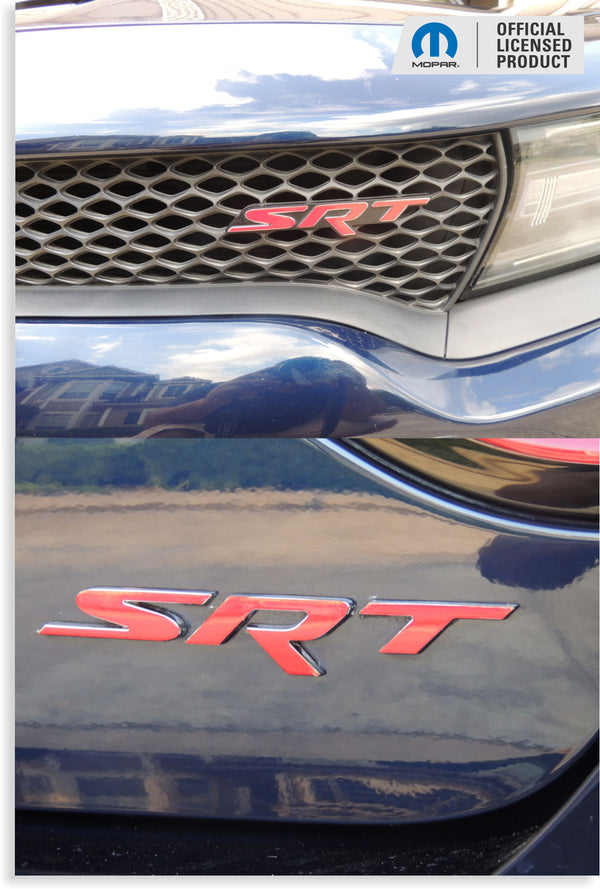 SRT Emblem Overlay Decals - 2015-2016 Charger SRT Hellcat