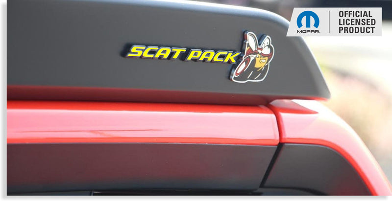 SCAT PACK Spoiler Emblem Overlay Decal Sticker - 2020-2022 Challenger Scat Pack