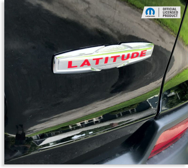 LATITUDE Emblem Overlay Decal -Jeep Cherokee 14-21