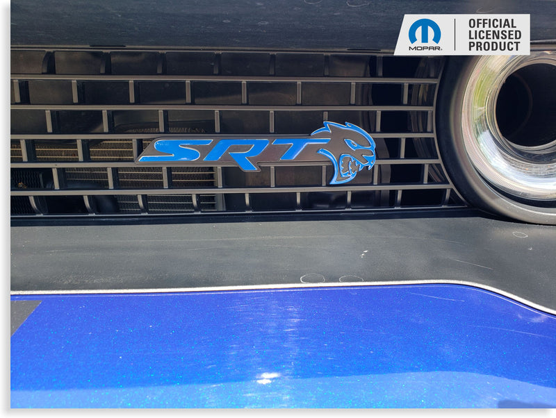 SRT Front and Rear Emblem Overlay Decals - 18-23 Challenger SRT Hellcat