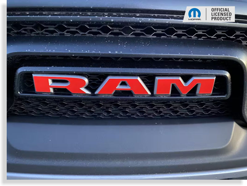 RAM Grille Emblem Overlay Decal   - 2019-2024 Ram 1500 Classic Warlock