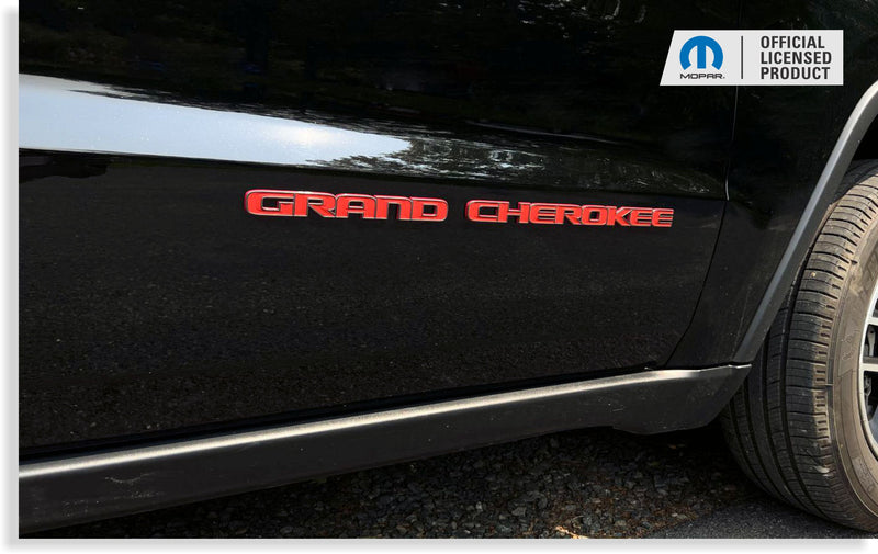 GRAND CHEROKEE Door Emblem Overlay Decal set - 2017-2022 Grand Cherokee WK2