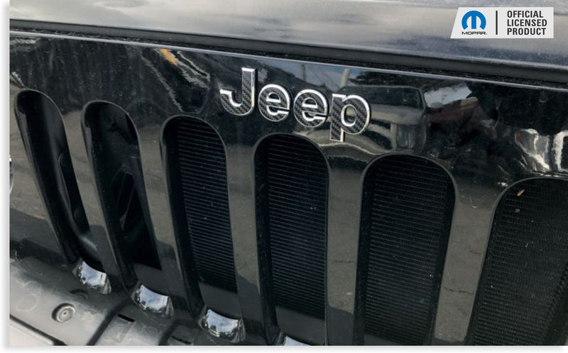 Jeep Grille Emblem Overlay Decal Sticker  - 07-18 Wrangler JK