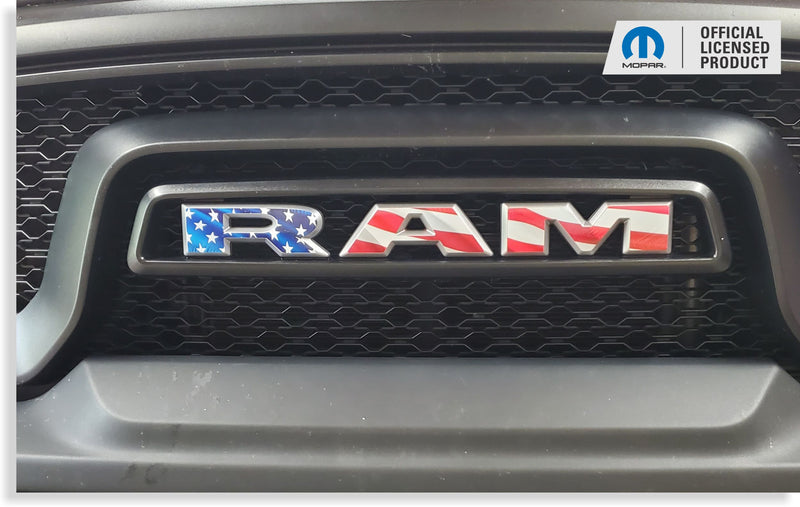 RAM Grille Emblem Overlay Decal   - 2019-2024 Ram 1500 Classic Warlock