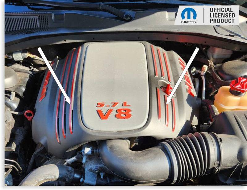 Engine Cover STRIPE Decals - 300C 5.7L