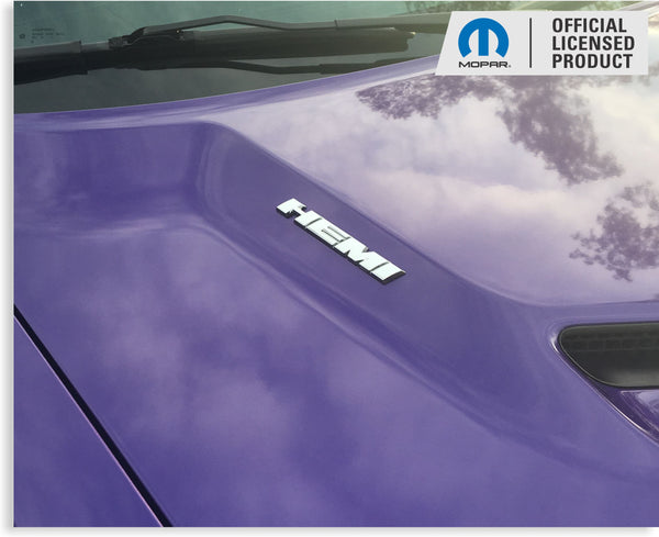 Hemi Emblem Overlay Decals (pair)  Dodge Challenger