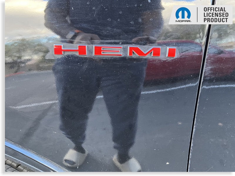 HEMI Fender Emblem Overlay Decal Stickers - 2020-2024 Durango R/T