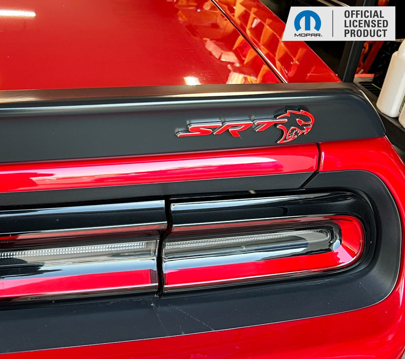 SRT Front and Rear Emblem Overlay Decals - 18-23 Challenger SRT Hellcat