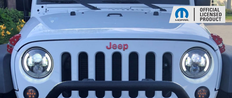 Jeep Grille Emblem Overlay Decal Sticker  - 07-18 Wrangler JK