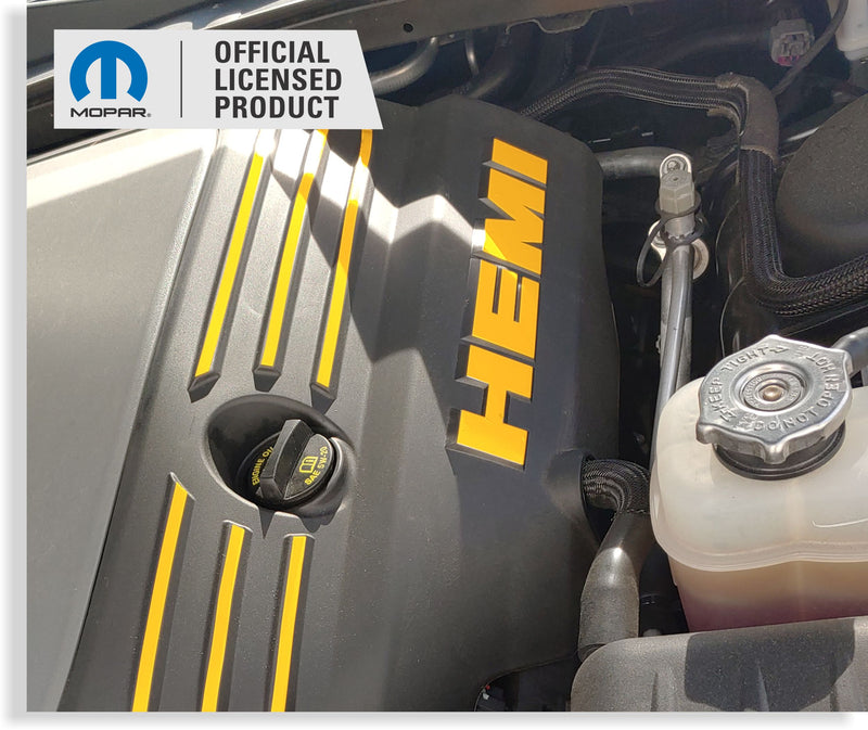 HEMI Lettering Engine Cover Decals - 11-24 Durango R/T