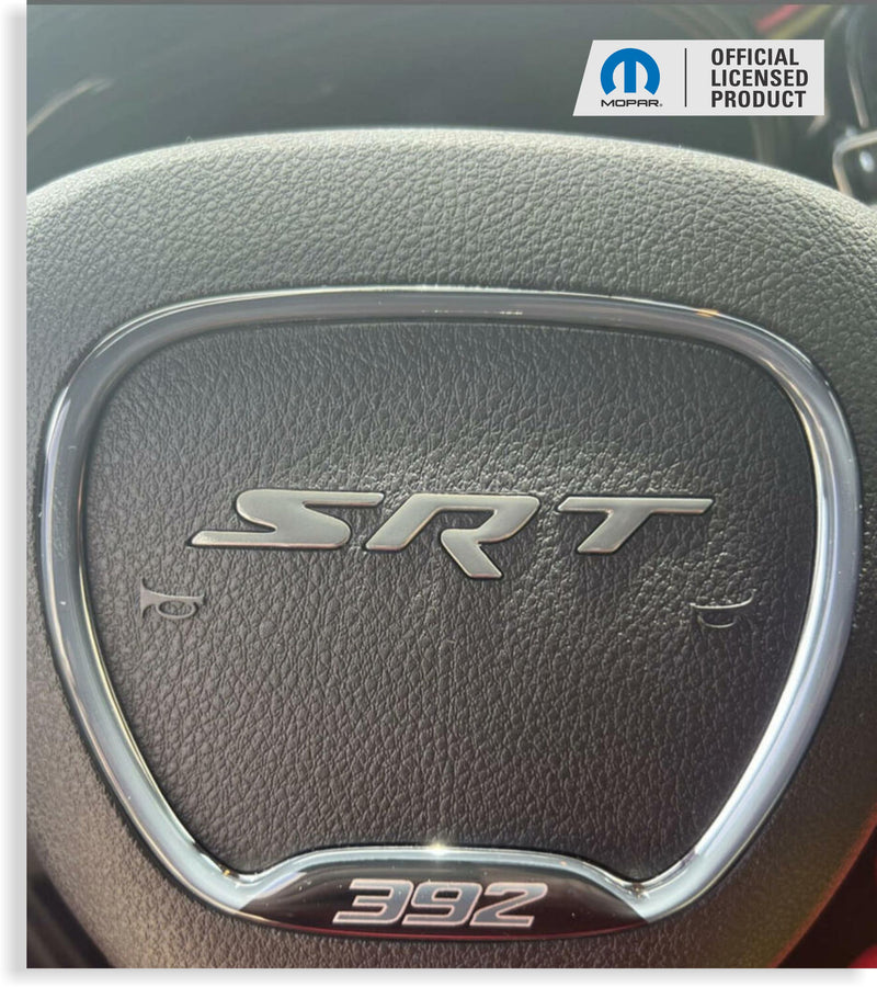 SRT Steering Wheel Emblem Overlay Decal   - 15-23 Challenger SRT