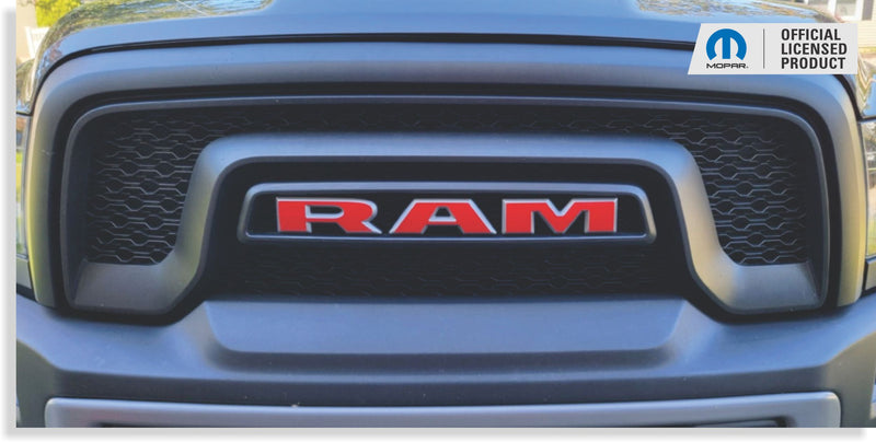 RAM Grille Emblem Overlay Decal   - 2015-2018 Ram Rebel