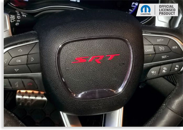 SRT Steering Wheel Emblem Overlay Decal   - 15-23 Charger SRT