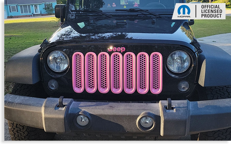 Jeep Grille Emblem Overlay Decal Sticker  - 07-18 Wrangler JK