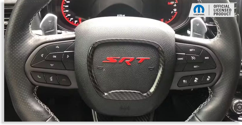 SRT Steering Wheel Emblem Overlay Decal   - 15-23 Charger SRT