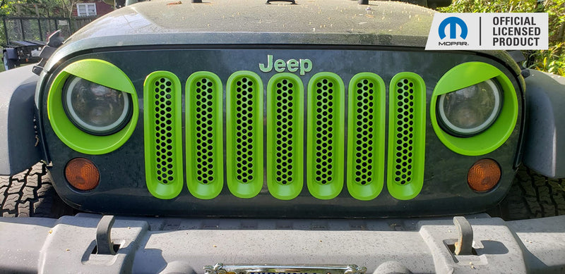 Jeep Grille Emblem Overlay Decal Sticker  - 07-18 Wrangler JK