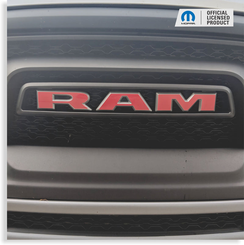 RAM Grille Emblem Overlay Decal   - 2015-2018 Ram Rebel