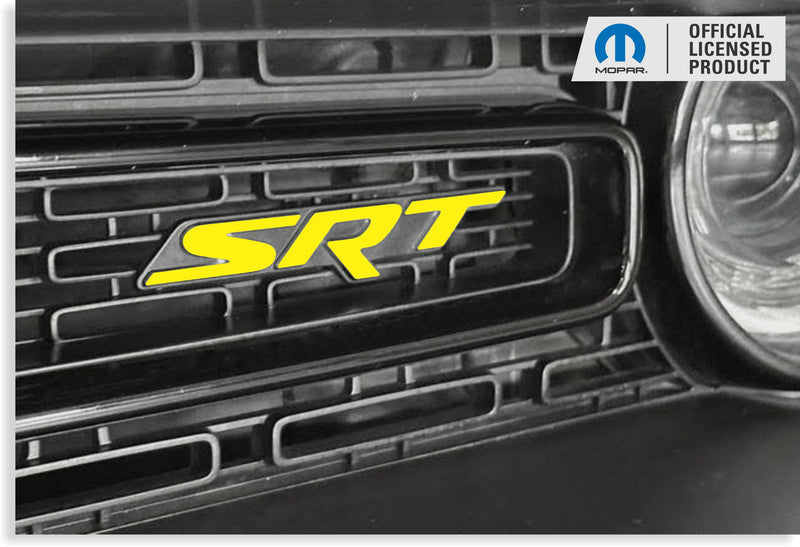 SRT Front and Rear Emblem Overlay Decals - 2017 Challenger SRT Hellcat