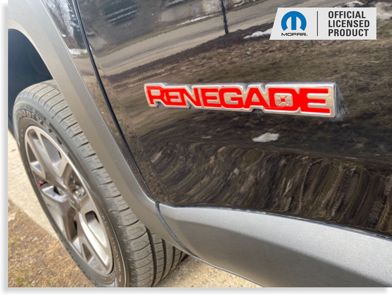 RENEGADE Emblem Inlay Decals   - Jeep Renegade