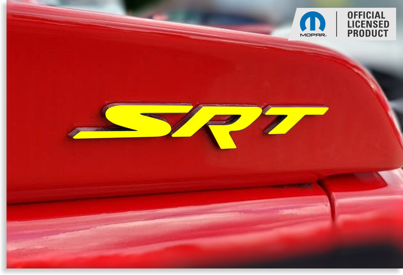 SRT Front and Rear Badge Overlay Decals - 2015-2018 Dodge Challenger SRT 392