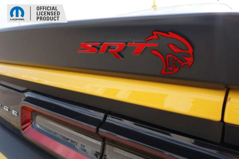 SRT Front and Rear Emblem Overlay Decals - 2017 Challenger SRT Hellcat