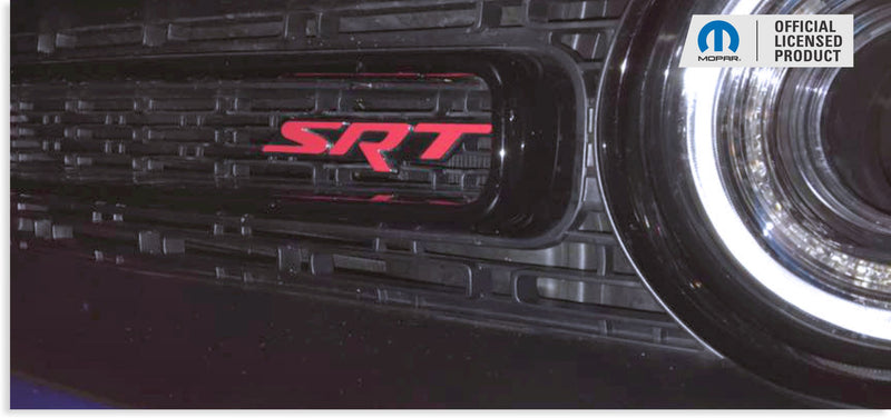 SRT Front and Rear Emblem Overlay Decals - 2015-2016 Challenger SRT Hellcat