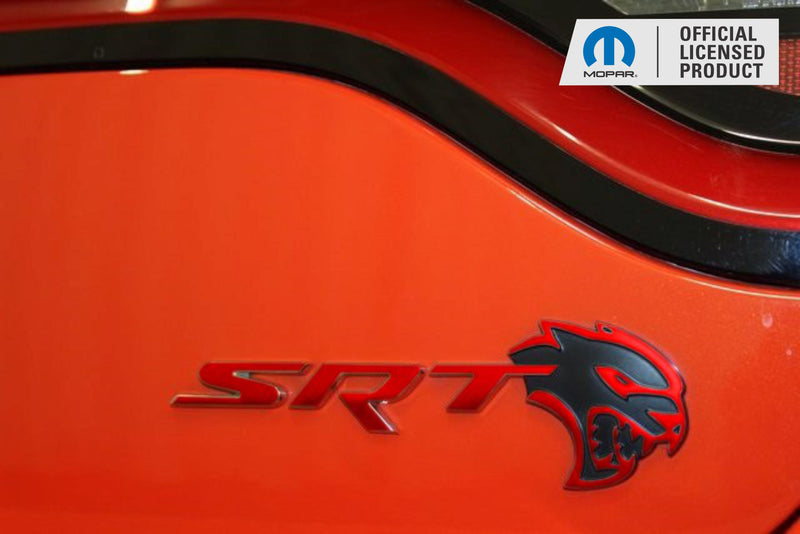 SRT Emblem Overlay Decals - 2018-2023 Dodge Charger SRT Hellcat