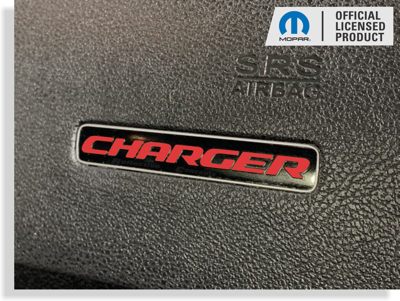 CHARGER Dash Plaque Emblem Lettering Overlay Decal   - 15-23 Charger