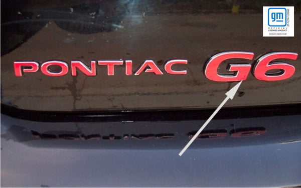 G6 Emblem Overlay Decal - Pontiac G6