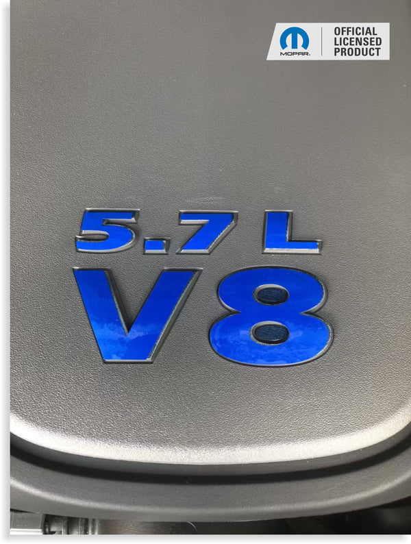 5.7L V8 Engine Cover Letter Overlays - Charger