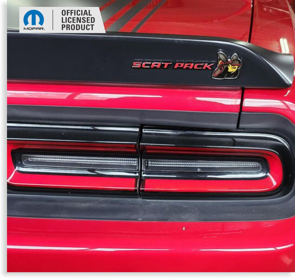 SCAT PACK Spoiler Emblem Overlay Decal Sticker - 2020-2022 Challenger Scat Pack