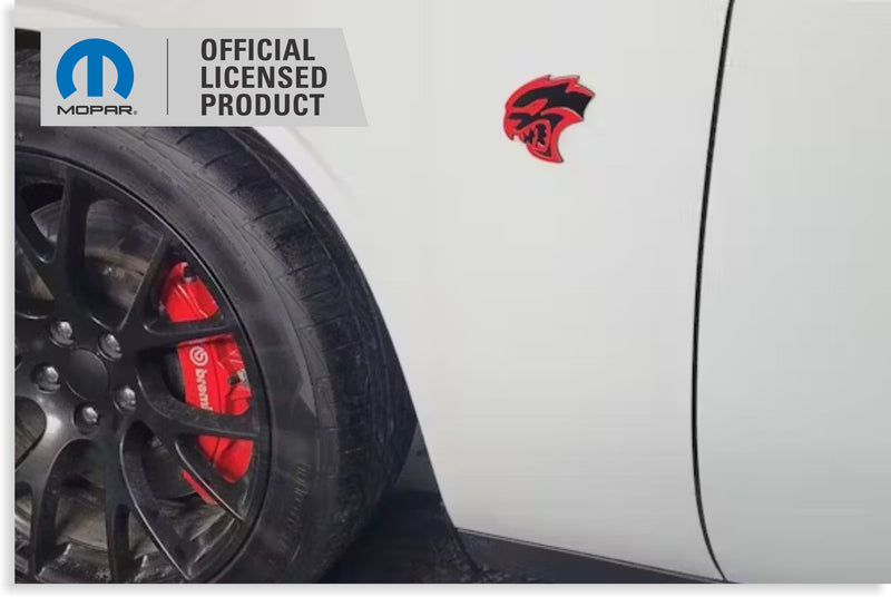 Hellcat Emblem Overlay Decals (pair) - 15-18 Challenger SRT Hellcat