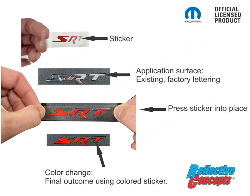 SRT Steering Wheel Emblem Overlay Decal   - 14-21 Grand Cherokee SRT