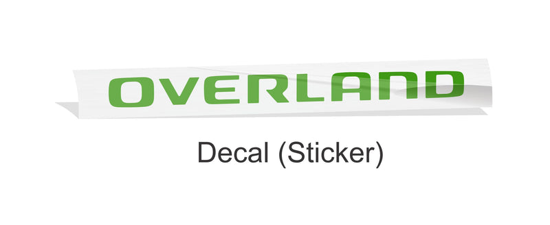 OVERLAND Emblem Overlay Decal - 2021-2024 Grand Cherokee L